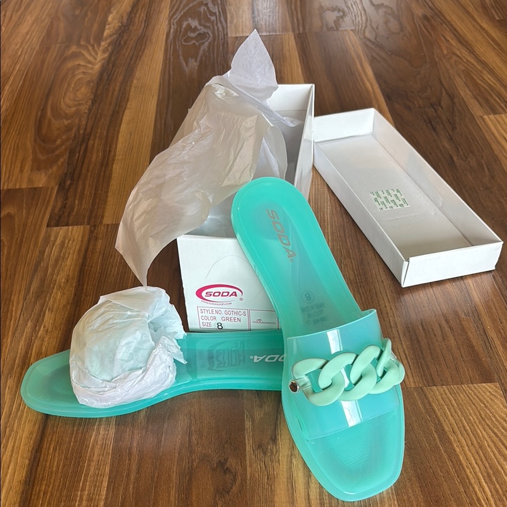 Soda Blue Sandals Casual Slip-On